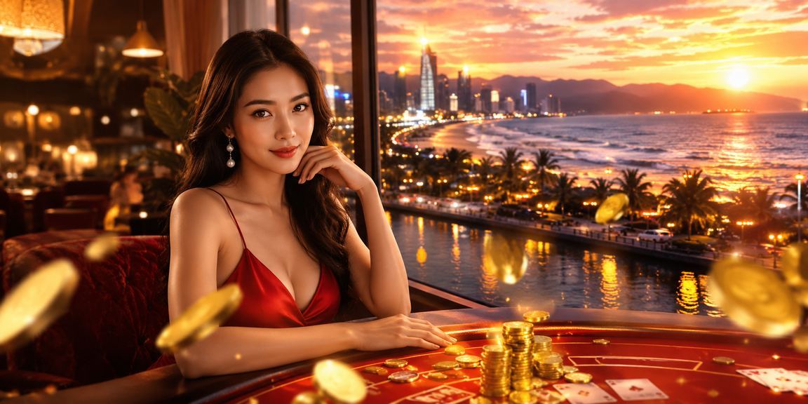 Người chơi Đà Nẵng sử dụng ứng dụng casino baccarat trên điện thoại với ly cà phê