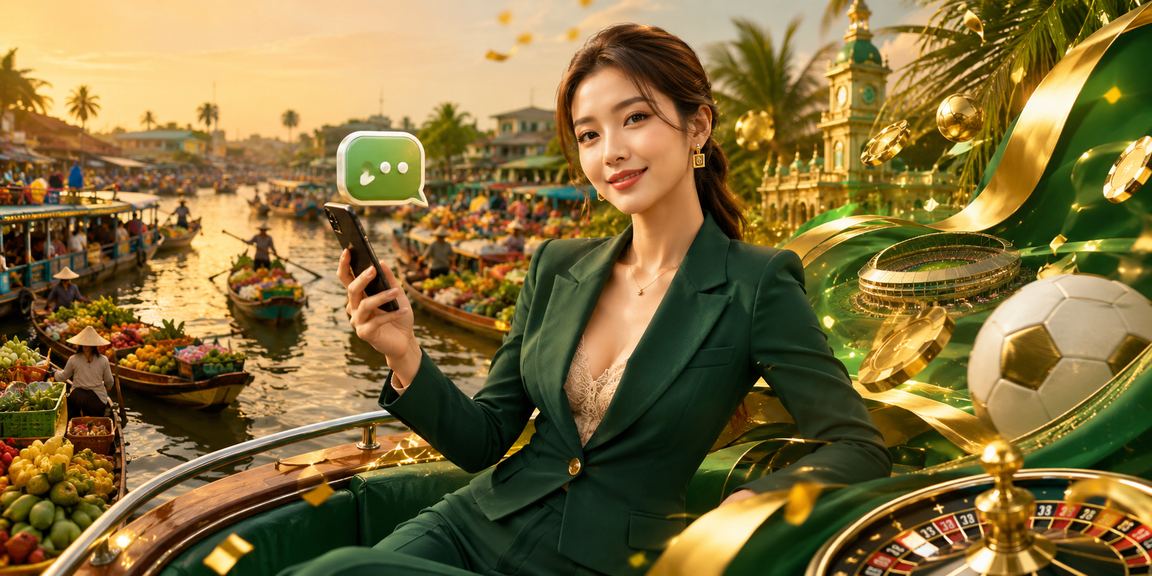 Người chơi tại vùng Mekong sử dụng điện thoại đặt cược casino trong không khí lễ hội