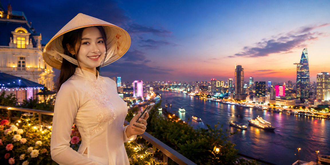 Người dùng mới tại Sài Gòn hoàn tất đăng ký tài khoản và nhận thông tin ưu đãi chào mừng